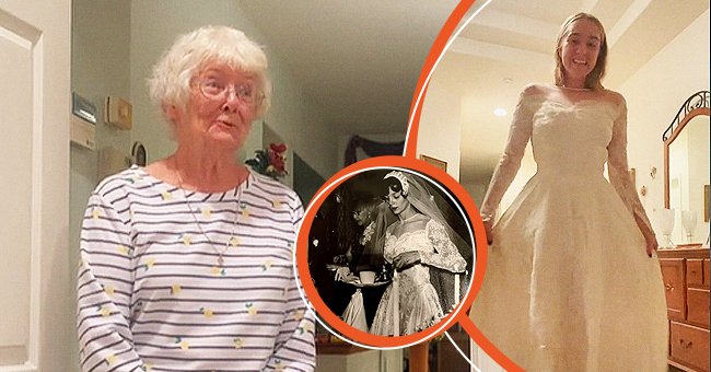 Grandma Marilyn was awestruck to see her sweet granddaughter Kate Petrik don her wedding gown. | Photo: tiktok.com/@_darth_kater 