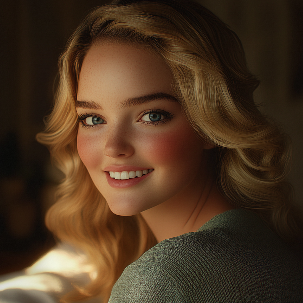 A woman smiling | Source: Midjourney