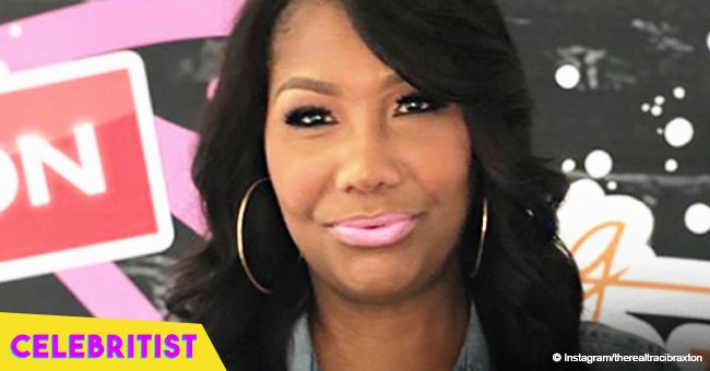 Traci Braxton shows off slimmer curves in tight, black outfit after dramatic weight loss