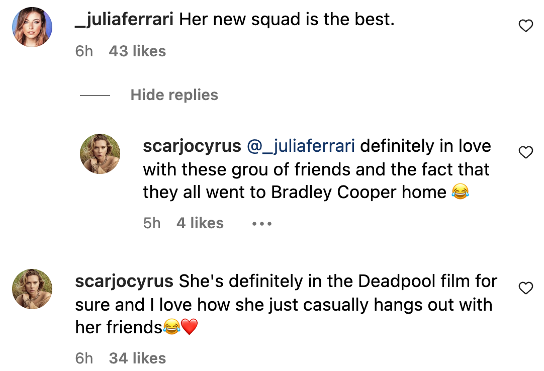 Fan comments on Hugh Jackman's friendship with Taylor Swift | Source: Instagram.com/justjared