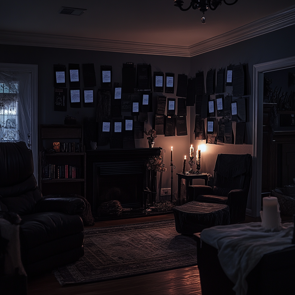 A spooky living room | Source: Midjourney