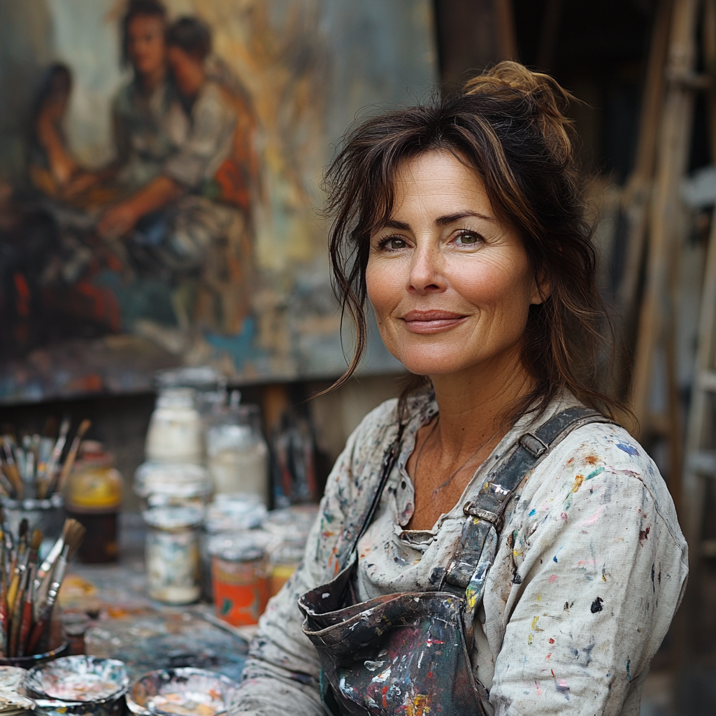 A painter in her studio | Source: Midjourney