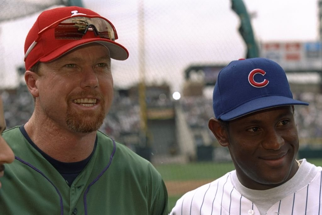 Mark McGwire and Sammy Sosa answer questions during the Major League Baseball All-Star Game | Photo: Getty Images