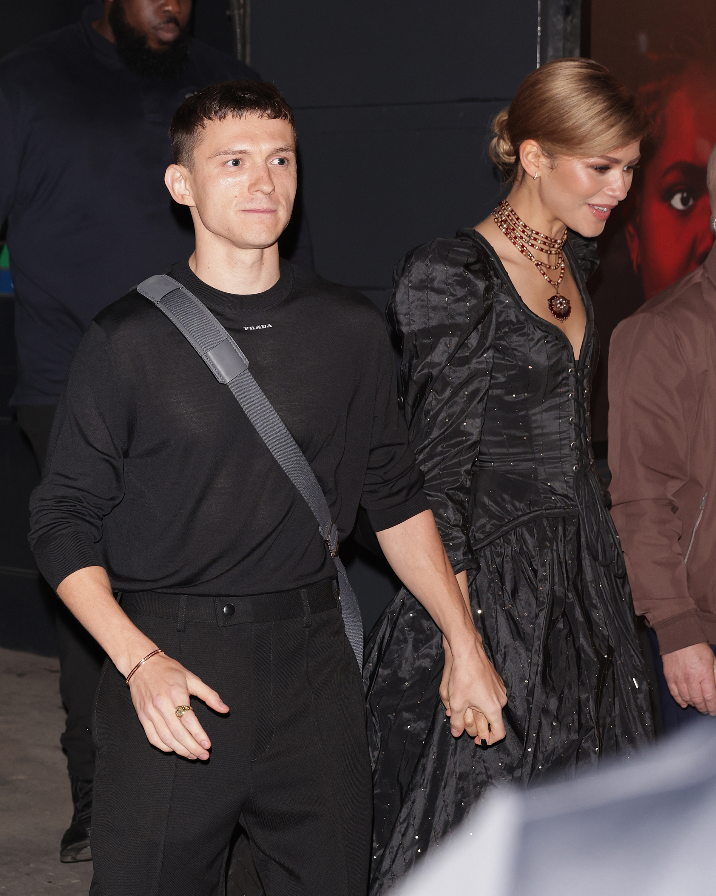 Tom Holland and Zendaya spotted leaving The Duke of York's Theatre after a "Romeo and Juliet" press night in London, England on May 23, 2024 | Source: Getty Images