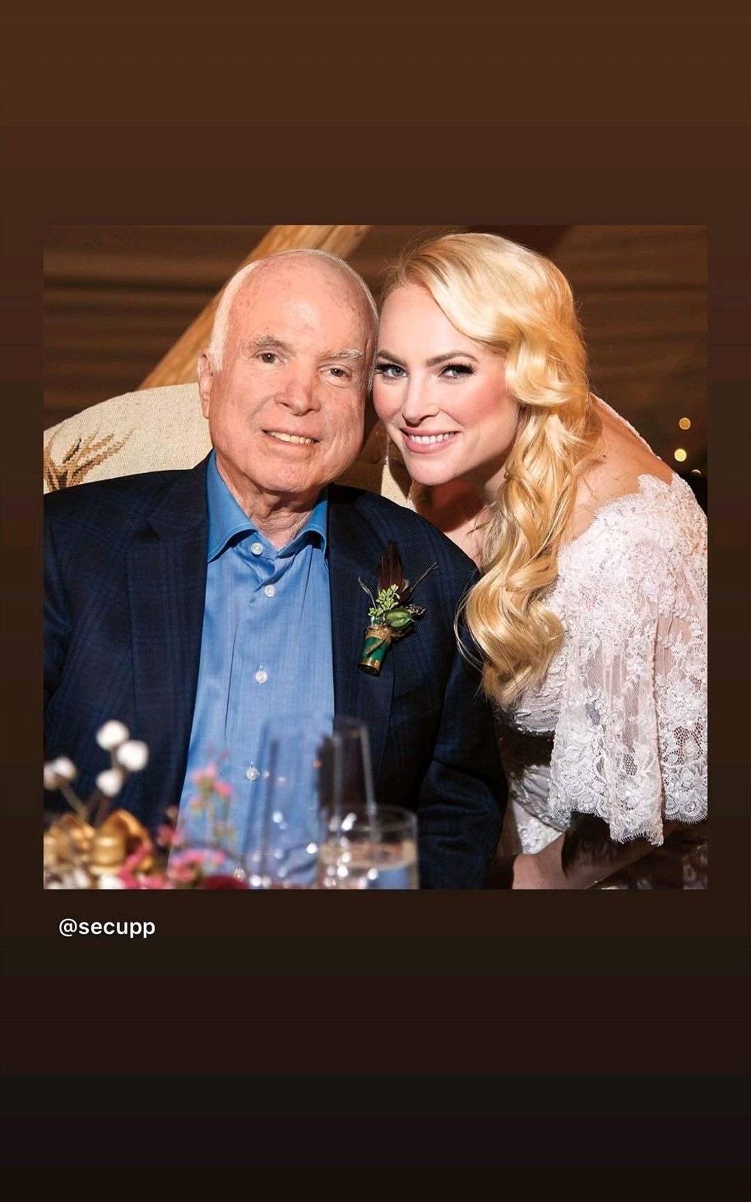Senator McCain and daughter Meghan McCain posing together for a picture. | Instagram/@meghanmccain
