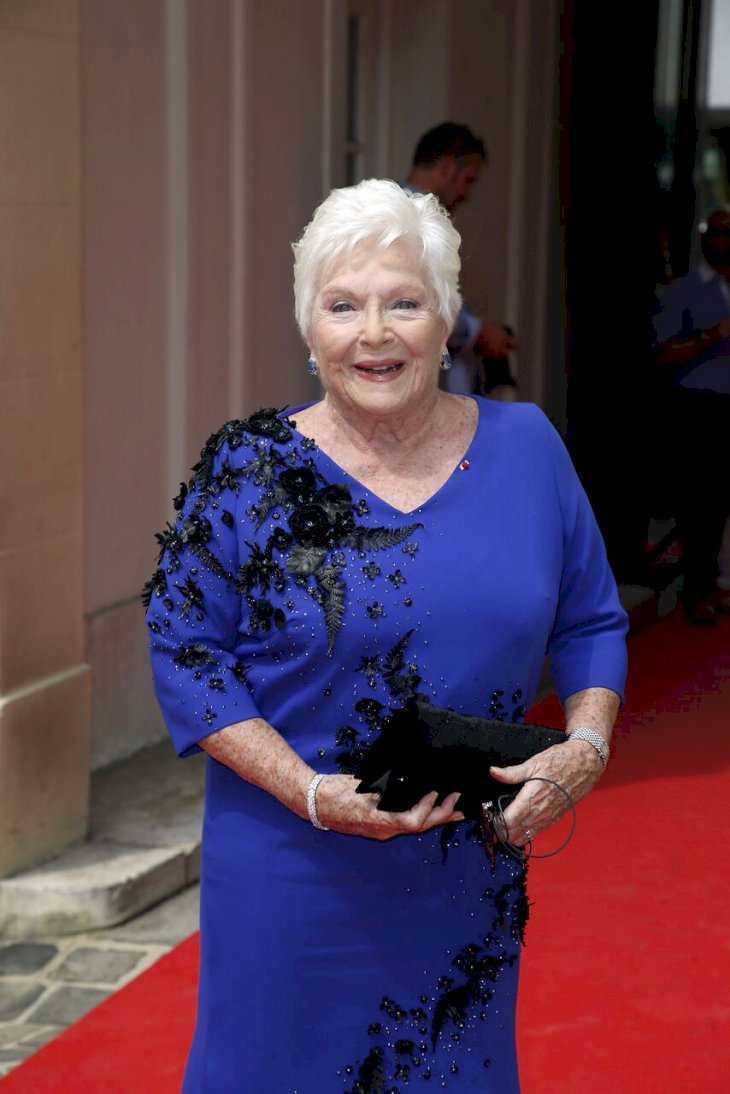 Line Renaud en robe de soirée. l Source: Getty Images