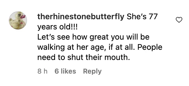 Fan comment, dated November 2023 | Source: Instagram/elderordonez1