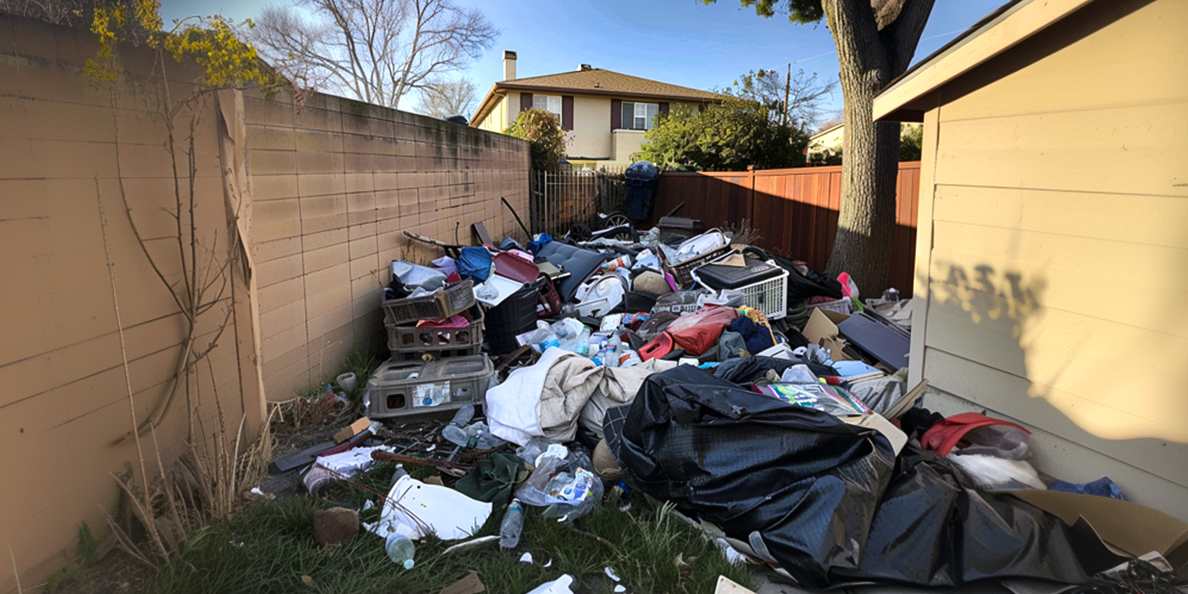Pile of garbage dumped on a backyard | Source: AmoMama