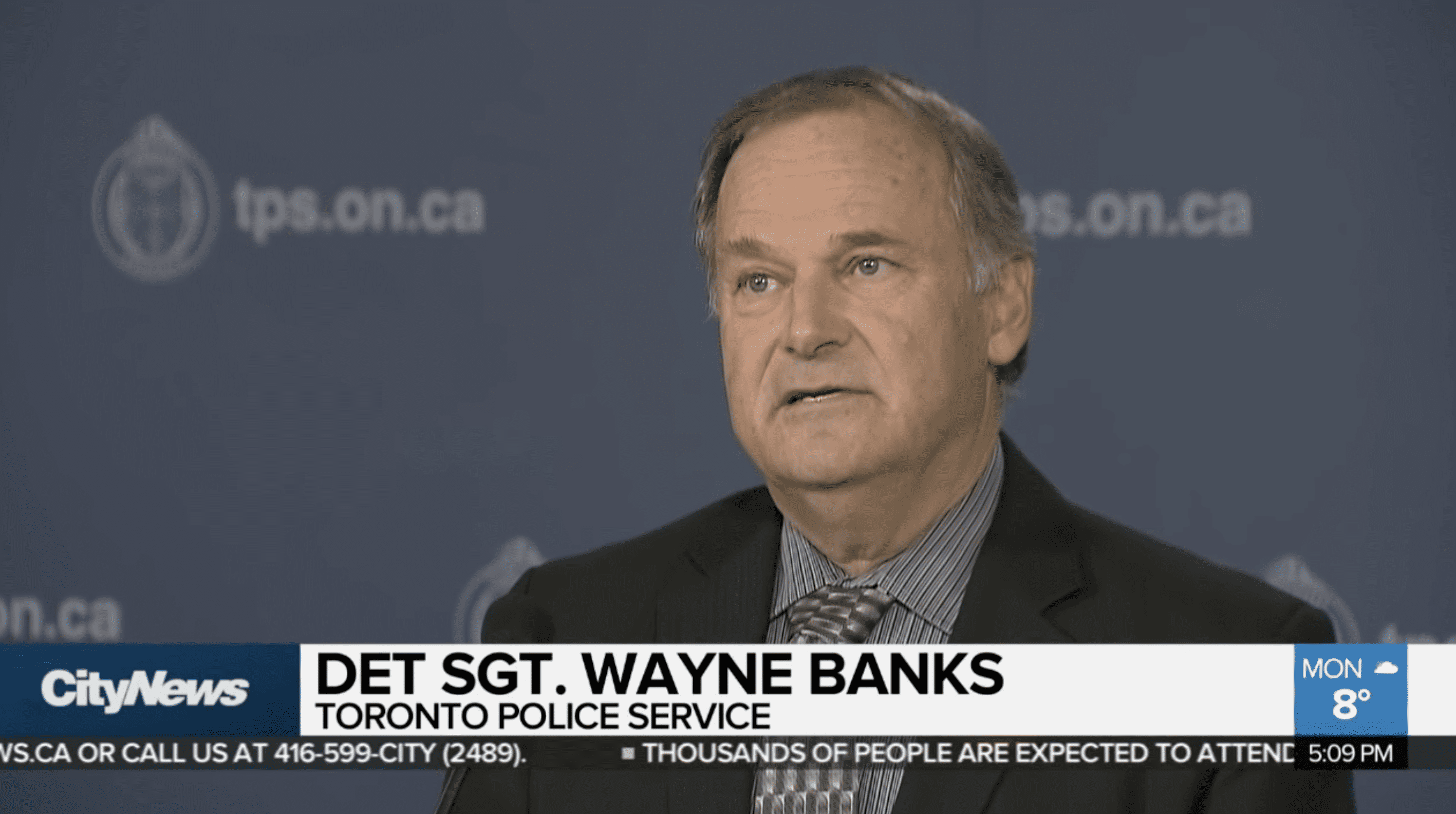 Detective Sergeant Wayne Banks from the Toronto Police Department said Allan told Jermaine his mother had passed away.  |  Photo: YouTube.com/City News