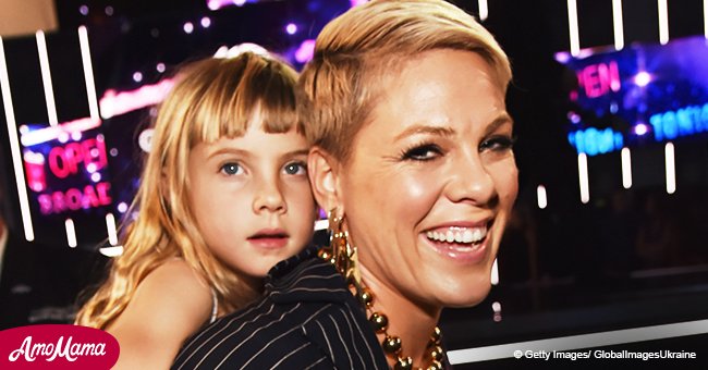 Pink shares an adorable photo of her two kids playing bowling with father