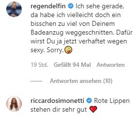 Kommentare der Promis unter Cathys Instagram-Fotos. | Quelle: instagram.com/cathyhummels