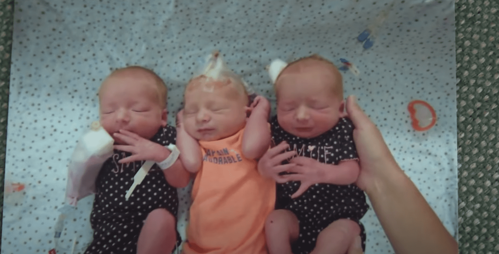 A photo of the triplets.  |  Source: youtube.com/CBS17