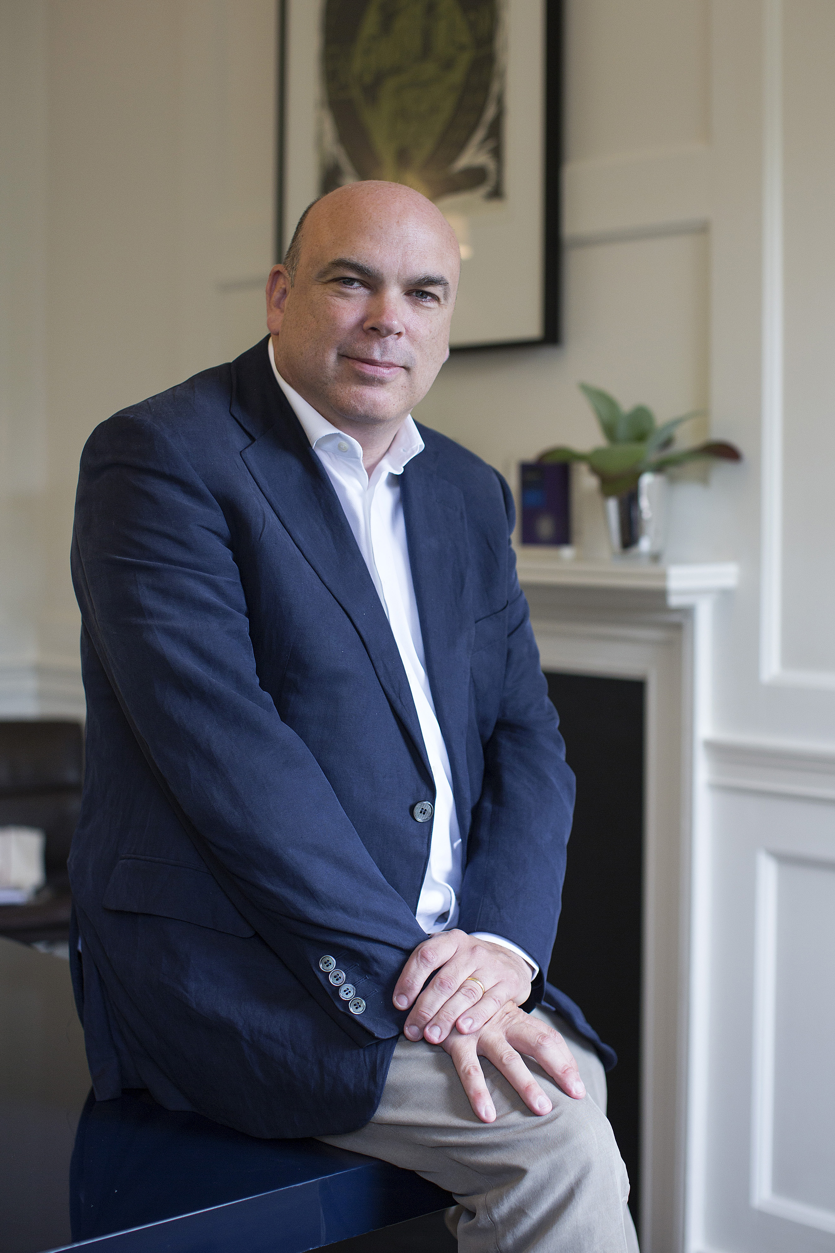 Mike Lynch posing for a photograph on July 8, 2014. | Source: Getty Images