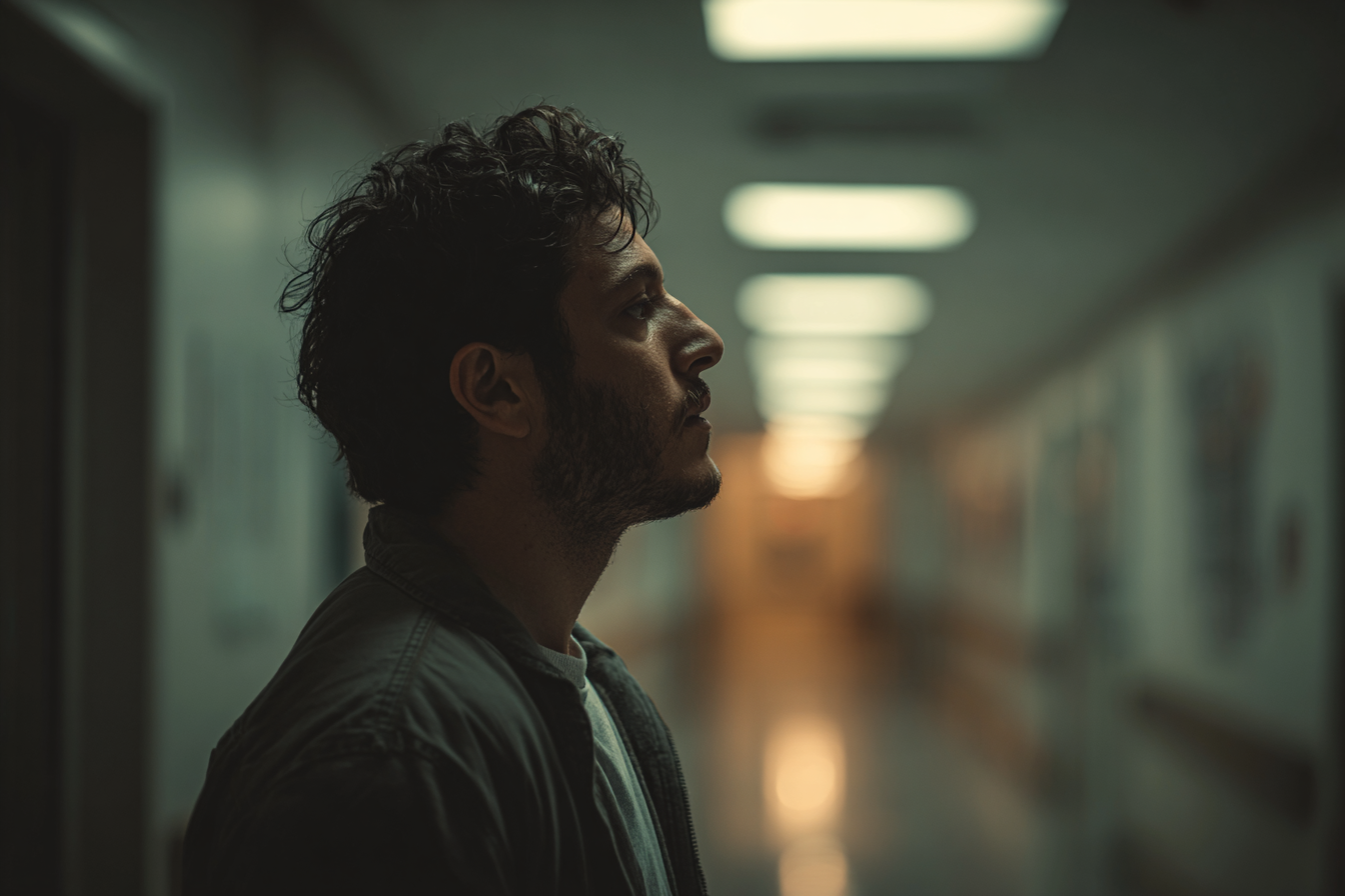A man standing in a hospital | Source: Midjourney