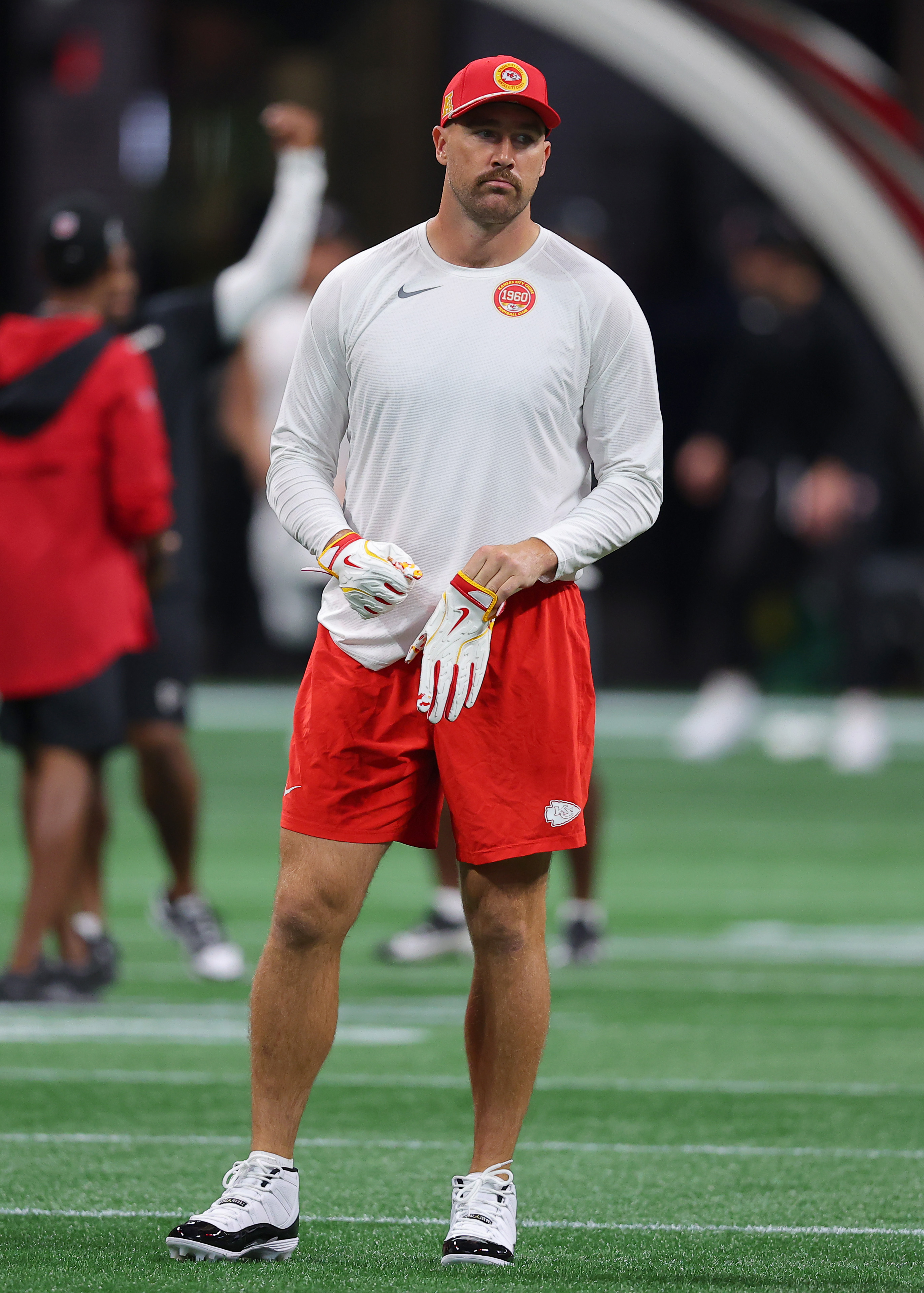 Travis Kelce, #87 of the Kansas City Chiefs, in Atlanta, Georgia on September 22, 2024 | Source: Getty Images