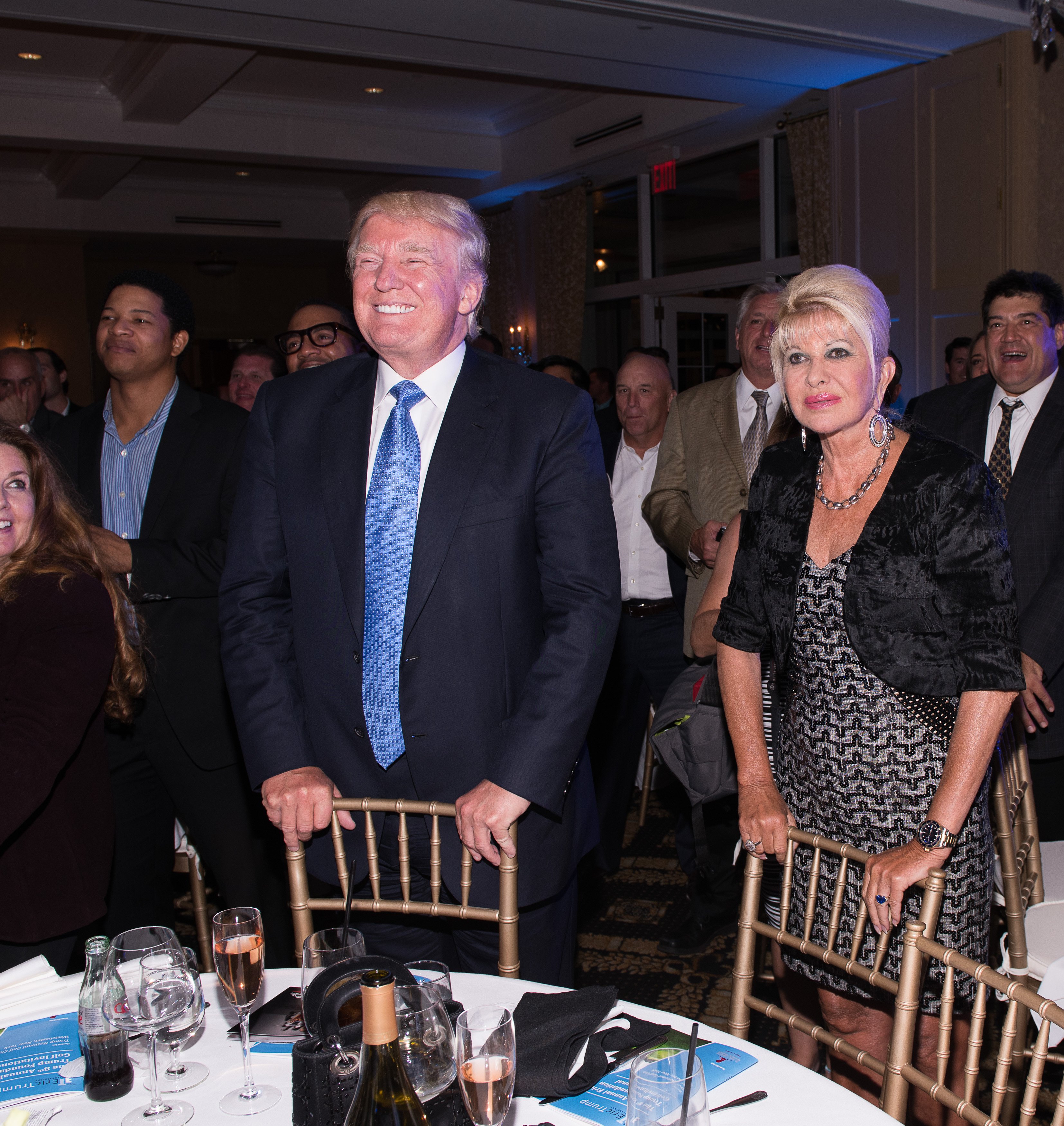 Donald Trump and Ivana Trump attending The Eric Trump 8th Annual Golf Tournament at Trump National Golf Club Westchester on September 15, 2014 in Briarcliff Manor, New York. / Source: Getty Images