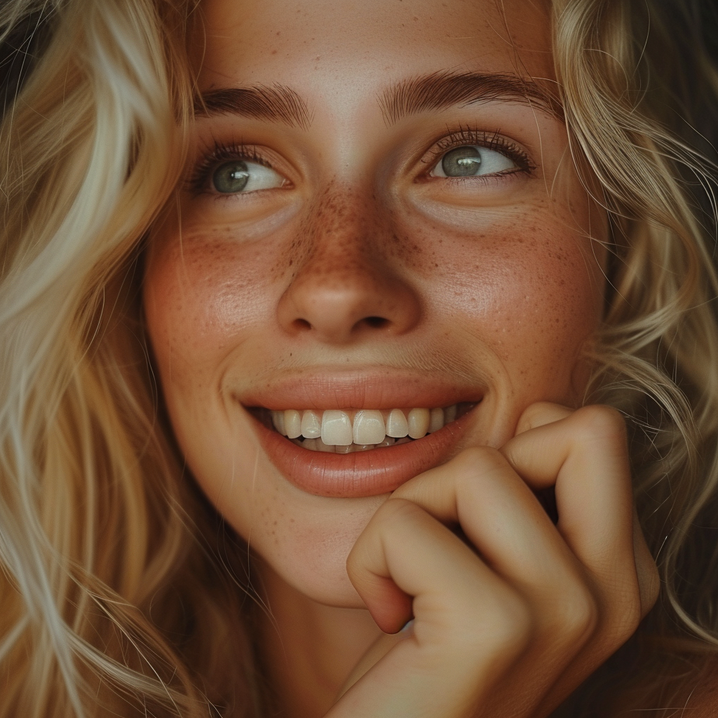 A close-up of a smiling woman | Source: Midjourney
