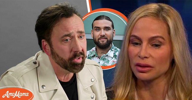 Actor Nicolas Cage speaking in an interview. [Left] | Photo of Nicolas Cage's son Weston Coppola Cage. [Center] | Nicolas Cage's ex-girlfriend Christina Fulton speaking in an interview. [right]| Photo: youtube.com/GQ  youtube.com/CNN