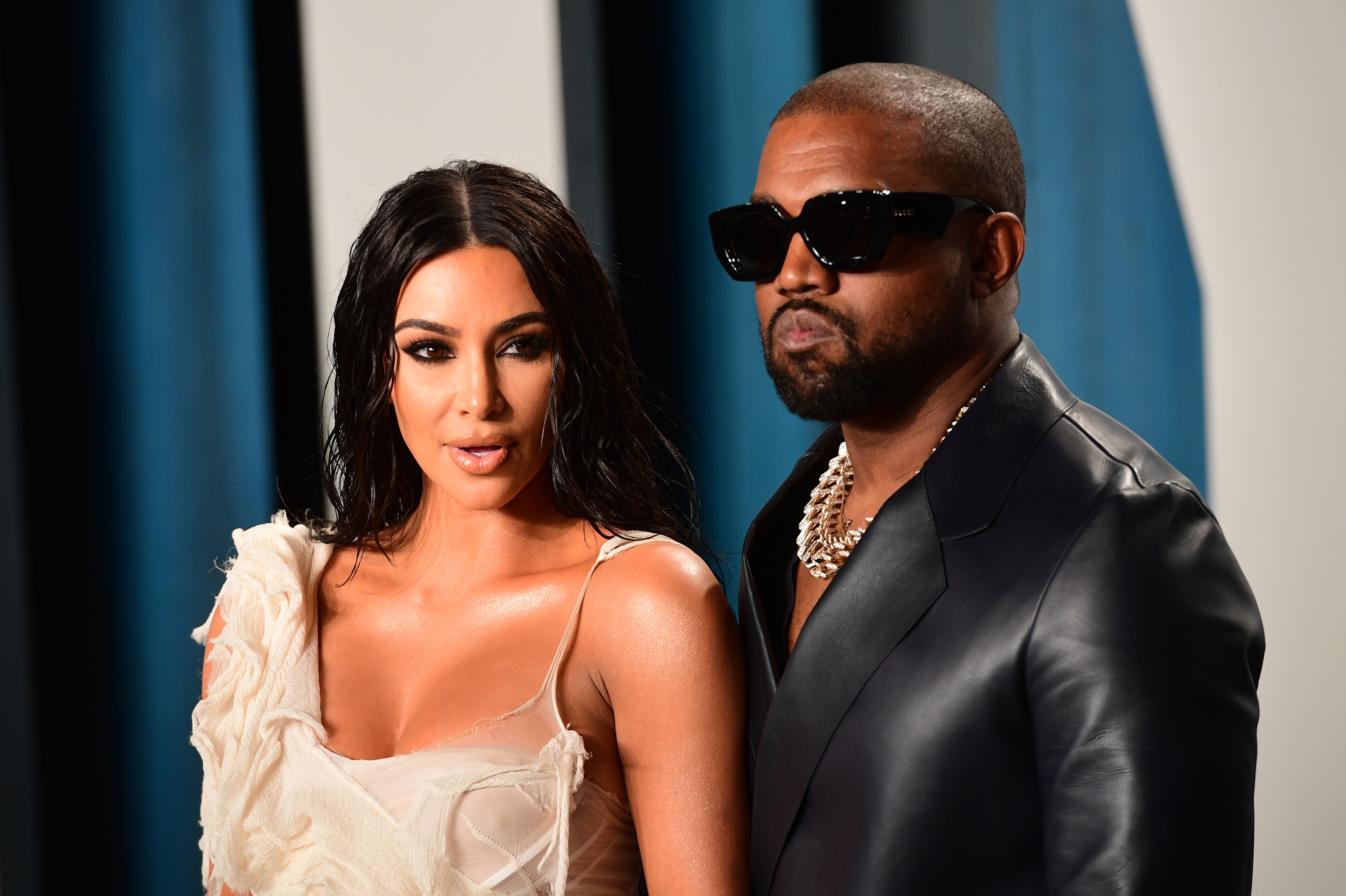 Kim Kardashian and Kanye West at the Vanity Fair Oscar Party in February 2020 | Source: Getty Images