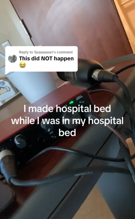 Dave Blunts at the hospital, posted in April 2024 | Source: Tiktok.com/@daveblunts