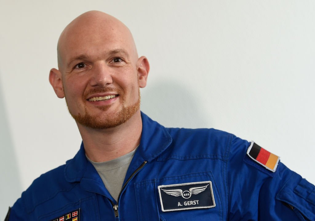 Der Astronaut Alexander Gerst spricht anlässlich des 50. Jahrestages der ersten Mondlandung im Planetarium Berlin beim "Mondfest" mit Journalisten. Foto: Paul Zinken I Quelle: Getty Images