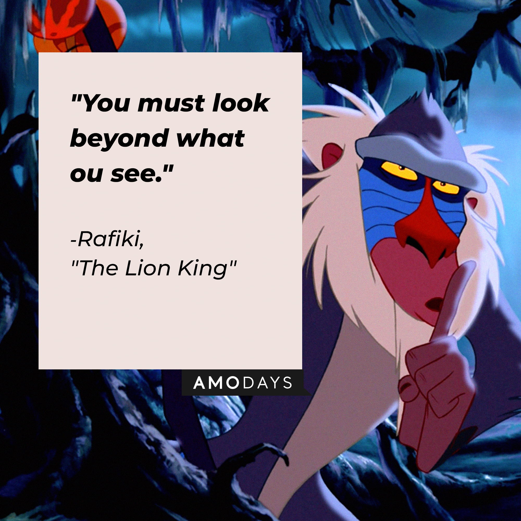Simba with his quote: "You must look beyond what you see." | Source: Facebook.com/DisneyTheLionKing