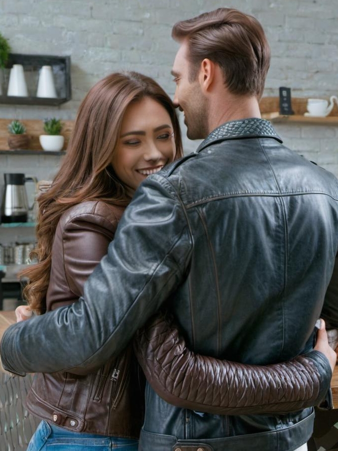 Julia and Ben hug in Julia's new coffee shop | Source: Midjourney