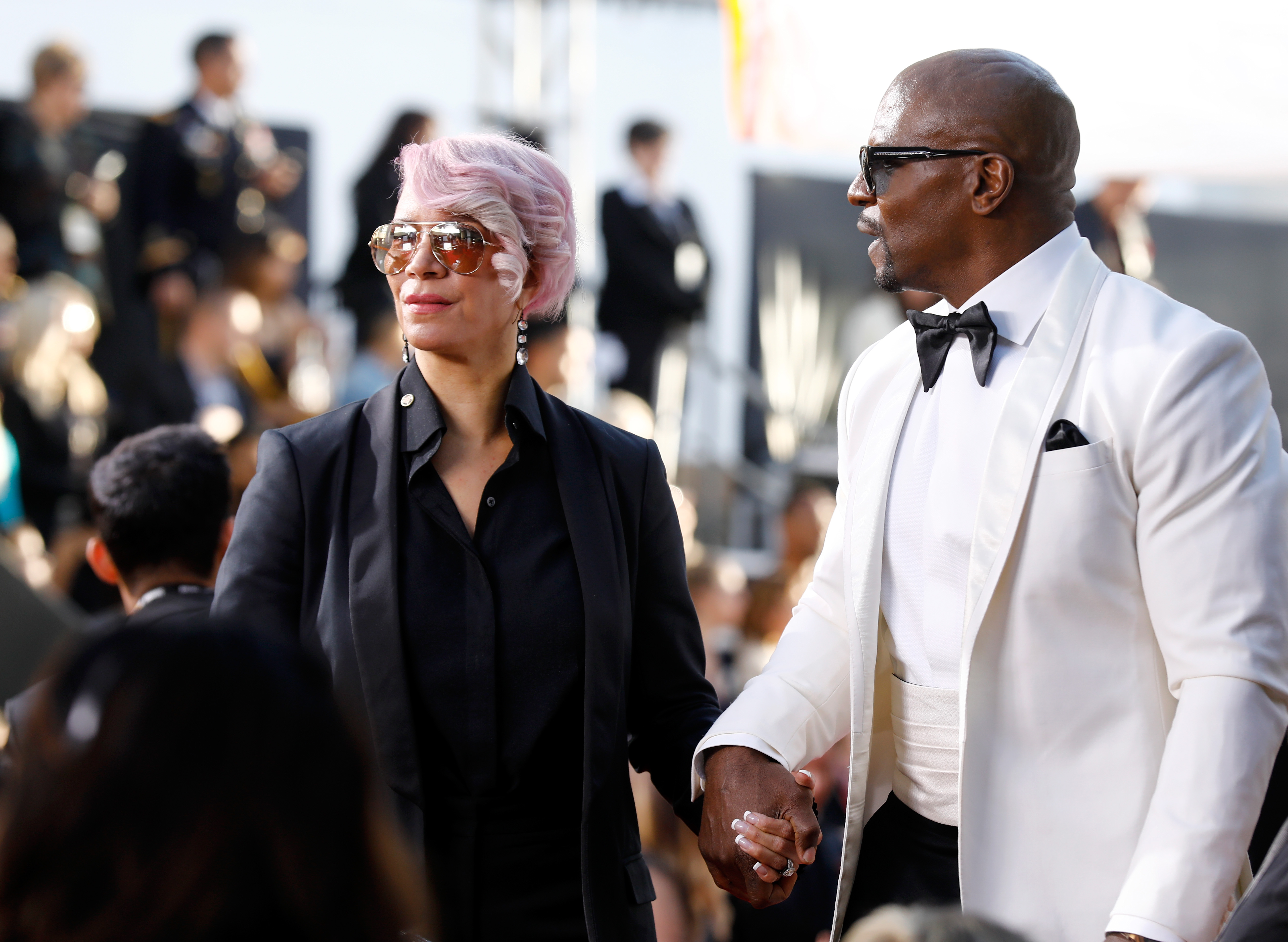Rebecca and Terry Crews arrive at the 76th Annual Golden Globe Awards in Beverly Hills, California, on January 6, 2019 | Source: Getty Images