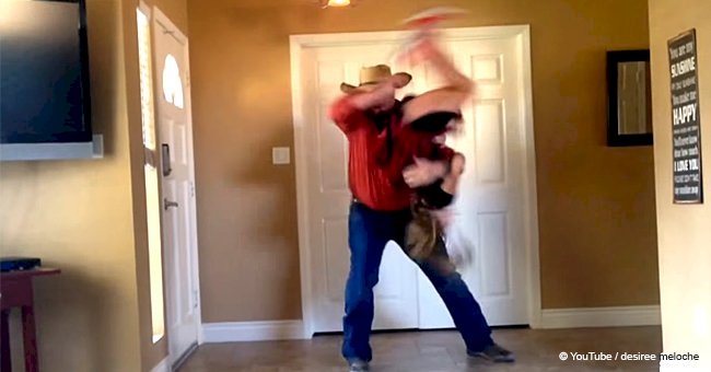 Country dad and daughter perform awesome routine and their dance goes viral