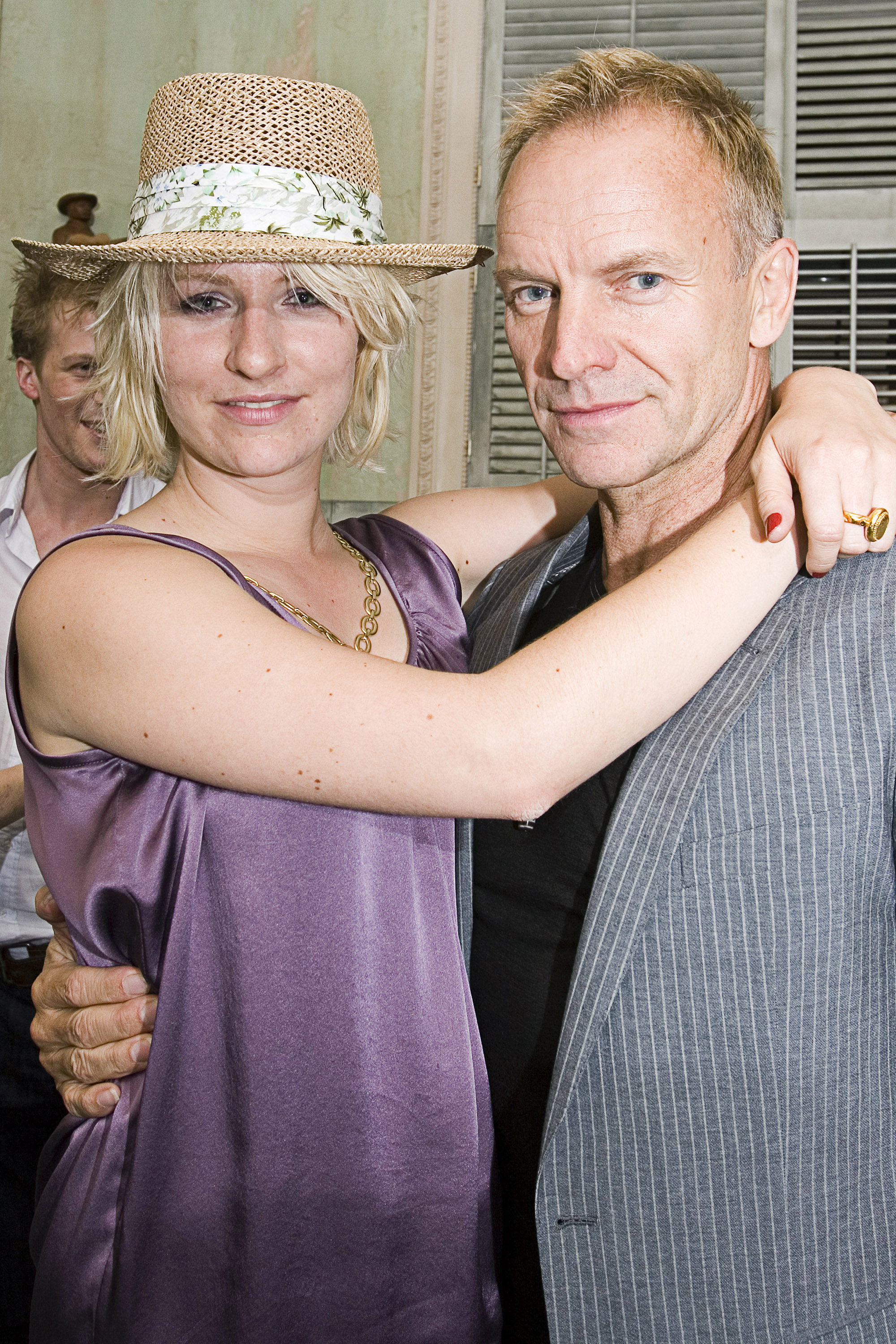 Mickey Sumner and Sting during her graduation party at Ye Waverly Inn in New York City on May 18, 2007. | Source: Getty Images