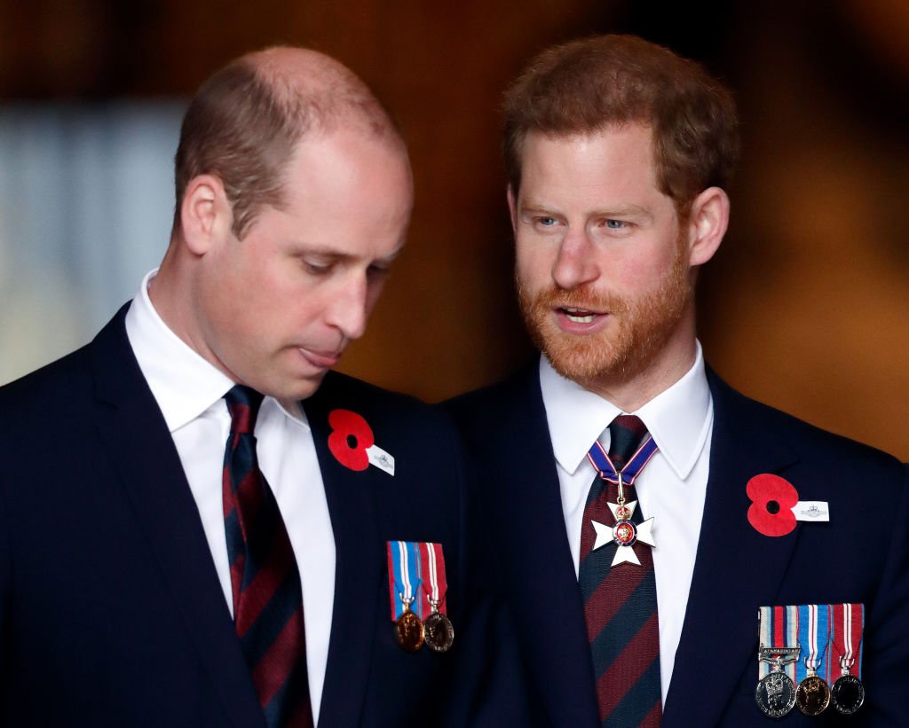 Prinz William und Prinz Harry am 25. April 2018 in London, England | Quelle: Getty Images
