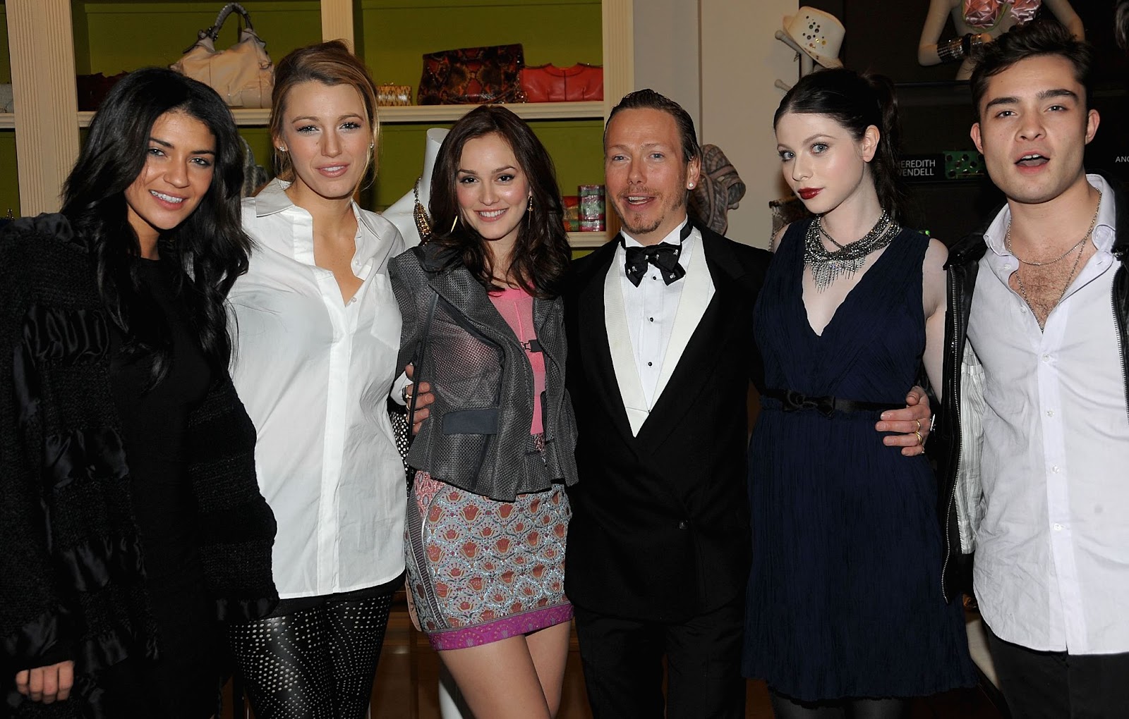 Jessica Szohr, Blake Lively, Leighton Meester, Eric Daman, Michelle Trachtenberg, and Ed Westwick at the "You Know You Want It" publication celebration on January 12, 2010, in New York City | Source: Getty Images