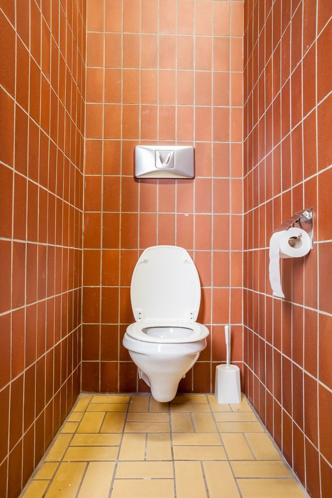 A small bathroom cubicle. | Source: Shutterstock