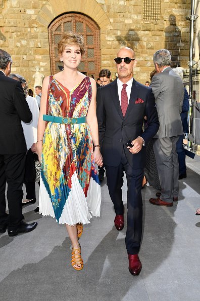 Felicity Blunt and Stanley Tucci at the Salvatore Ferragamo on June 11, 2019 in Florence, Italy | Photo: Getty Images