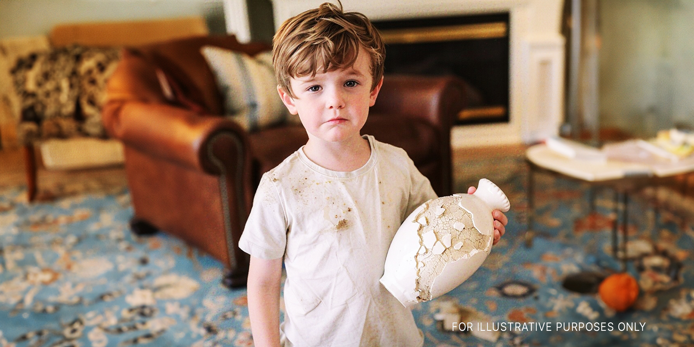 Boy holds a vase | Source: Midjourney