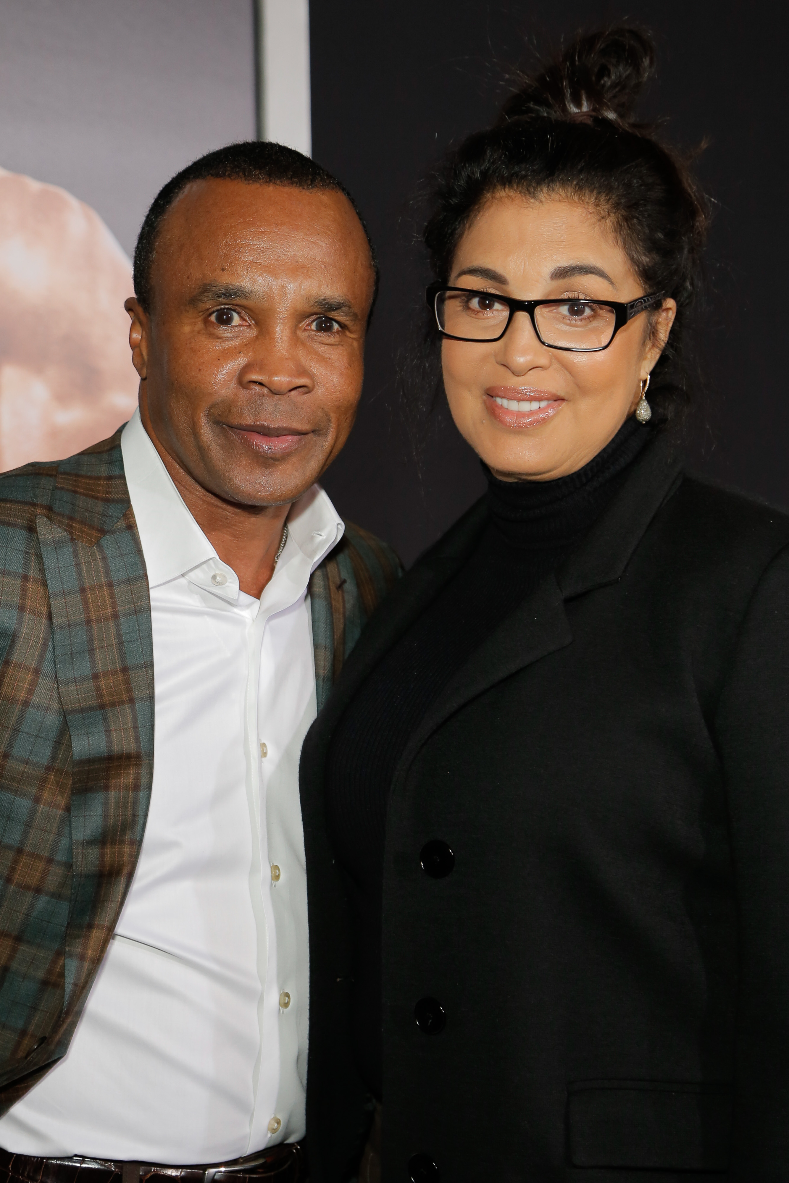 Sugar Ray Leonard and Bernadette Robi attend the "Creed" film premiere on November 19, 2015, in Los Angeles, California. | Source: Getty Images