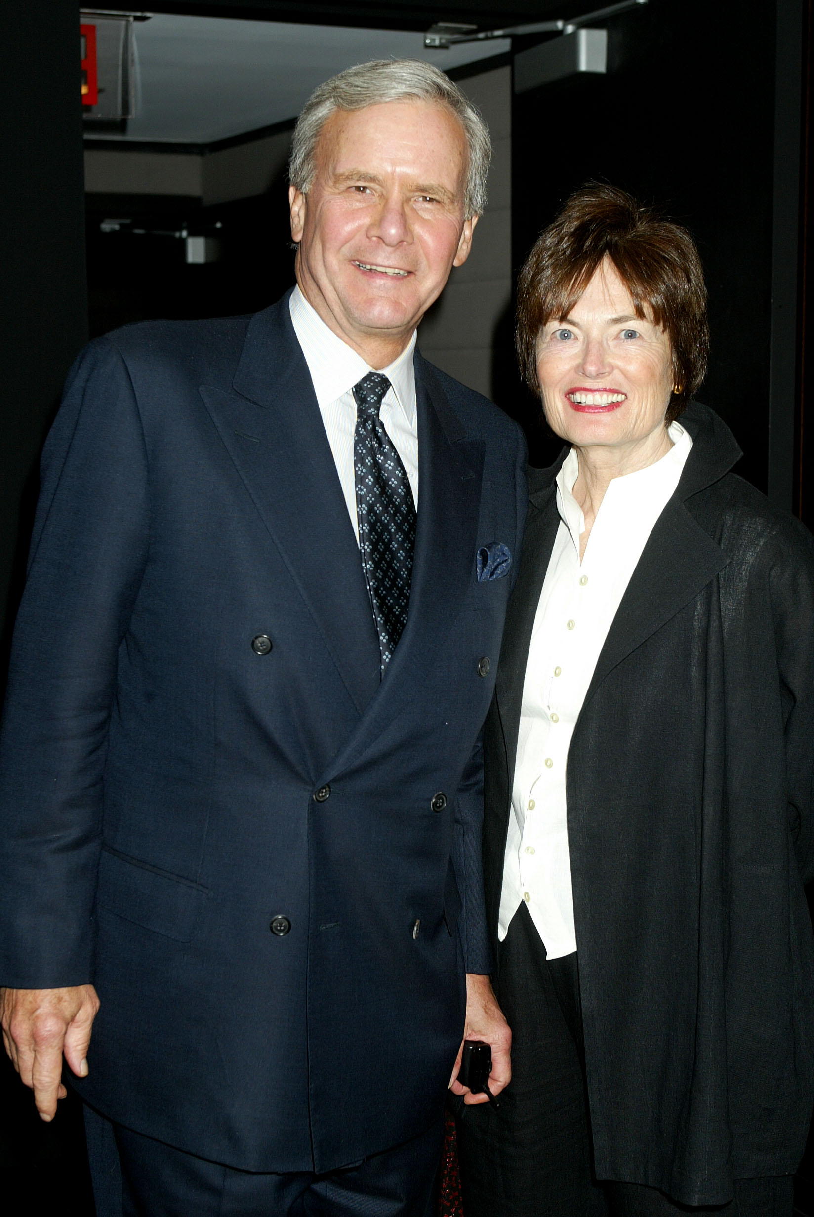 Tom Brokaw and Merideth Auld at the screening of "My Big Fat Greek Wedding" at New York's Bryant Park Hotel on April 17, 2002 | Source: Getty Images