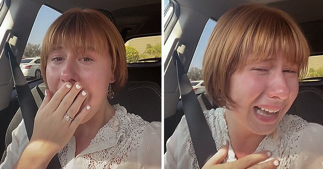 A woman shared a teary reaction after she paid $300 for a haircut that she disliked | Photo: TikTok/icarlyreboot 