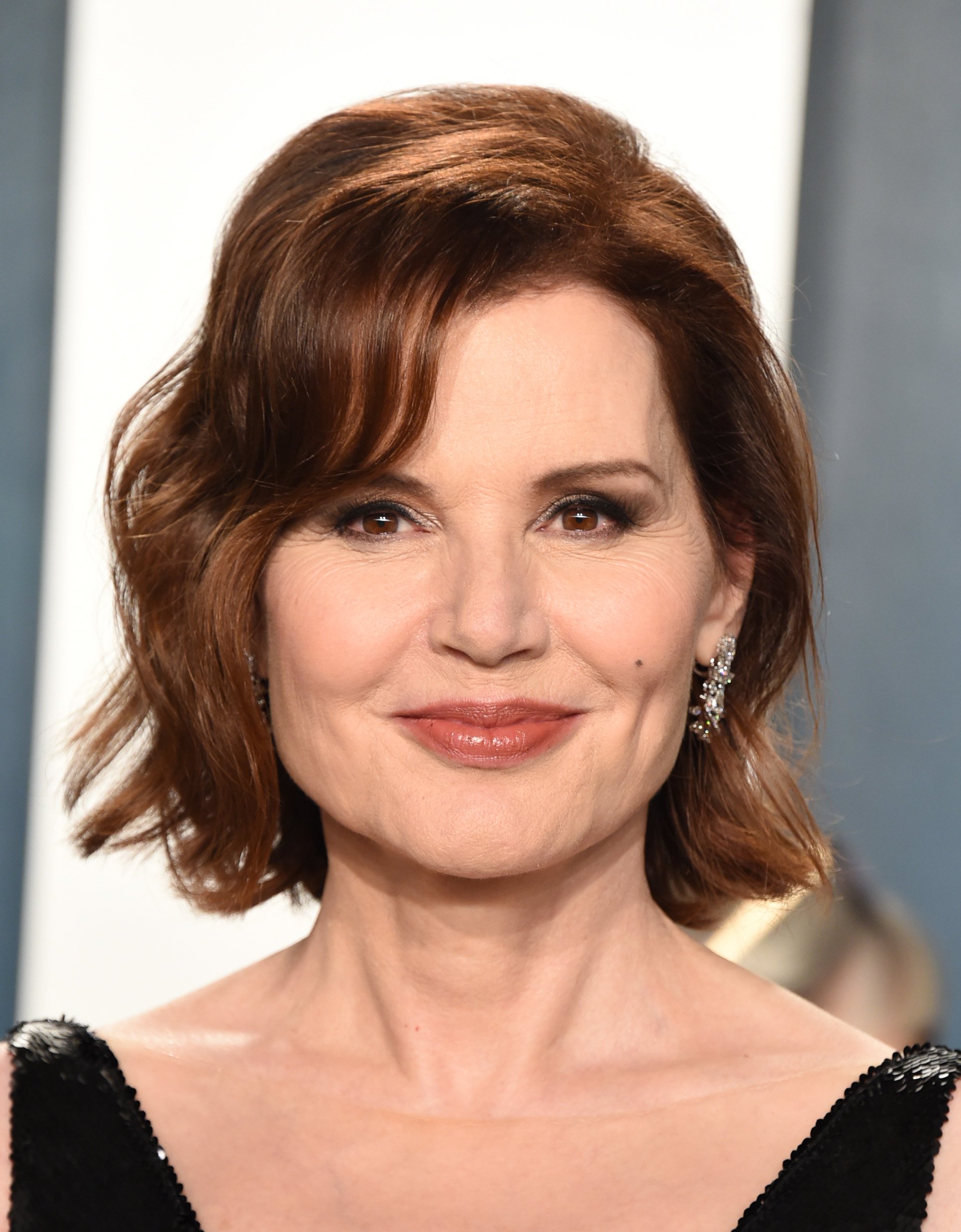 Actress Geena Davis during the 2020 Vanity Fair Oscar Party at Wallis Annenberg Center for the Performing Arts on February 09, 2020 in Beverly Hills, California. / Source: Getty Images