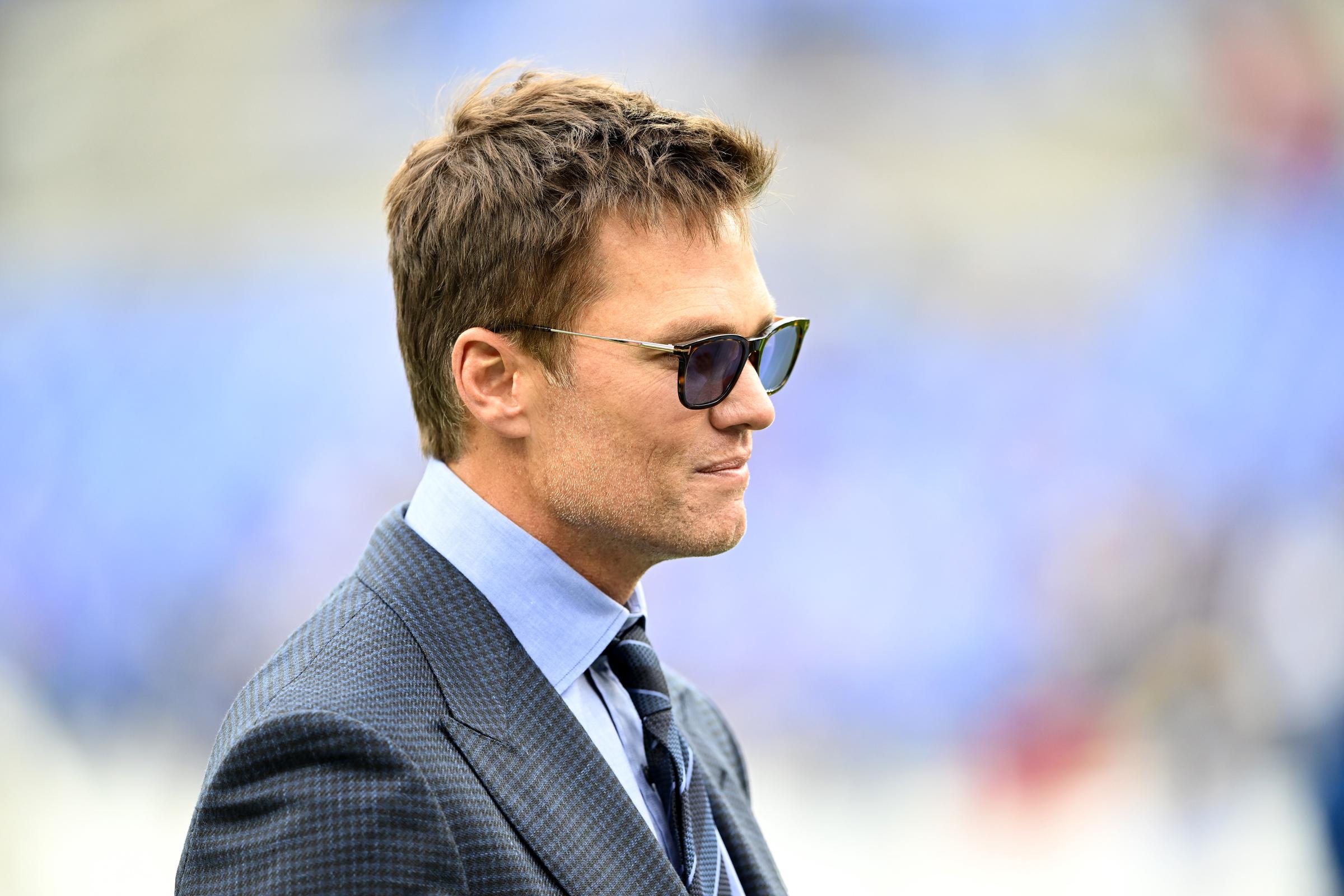 Tom Brady at M&T Bank Stadium on October 12, 2025 | Source: Getty images
