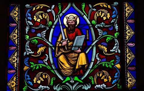 Stained Glass window depicting King Solomon in Bayeux, Calvados, France on February 12, 2013. |Photo: Shutterstock