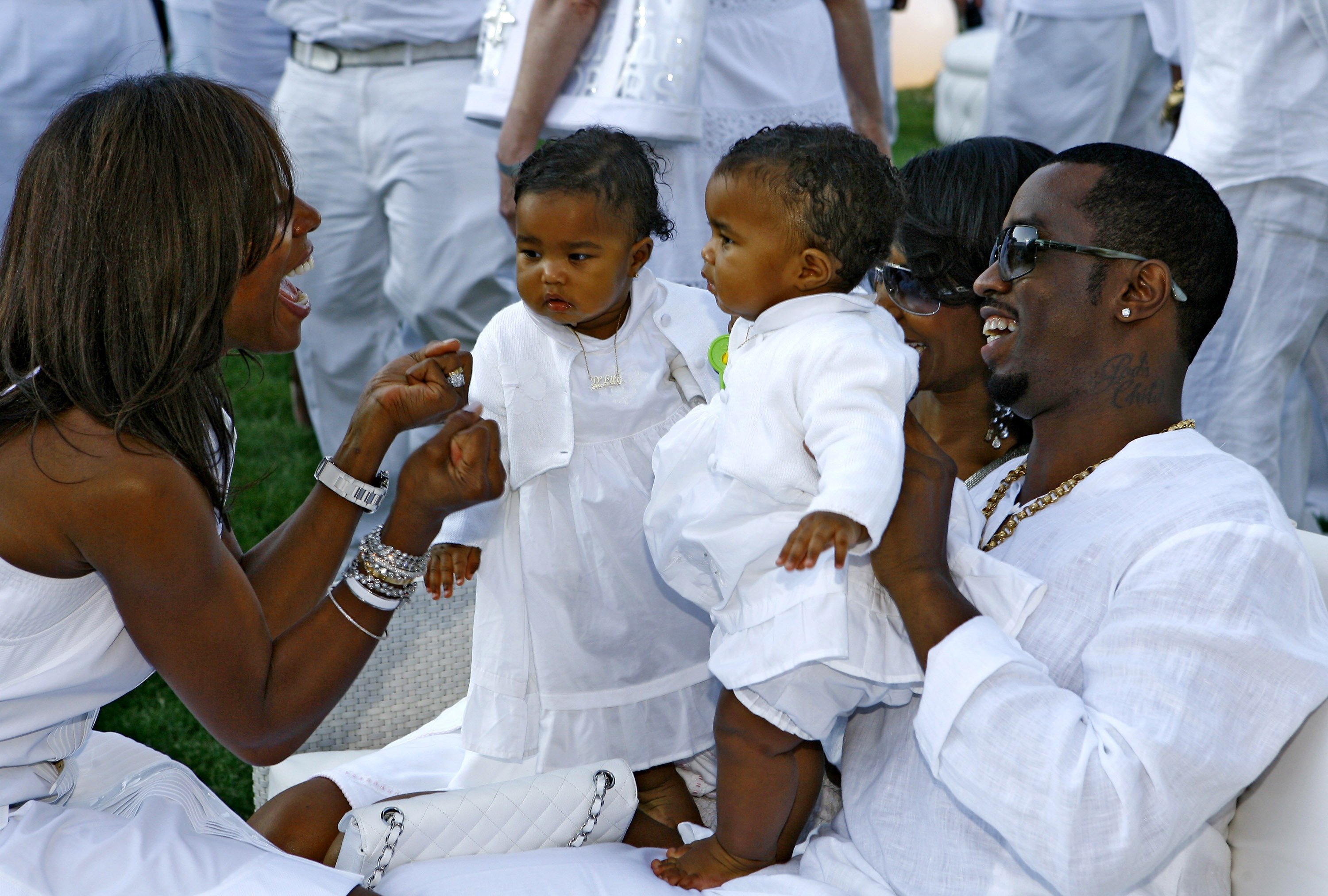 Diddy with his twin girls. | Source: Getty Images