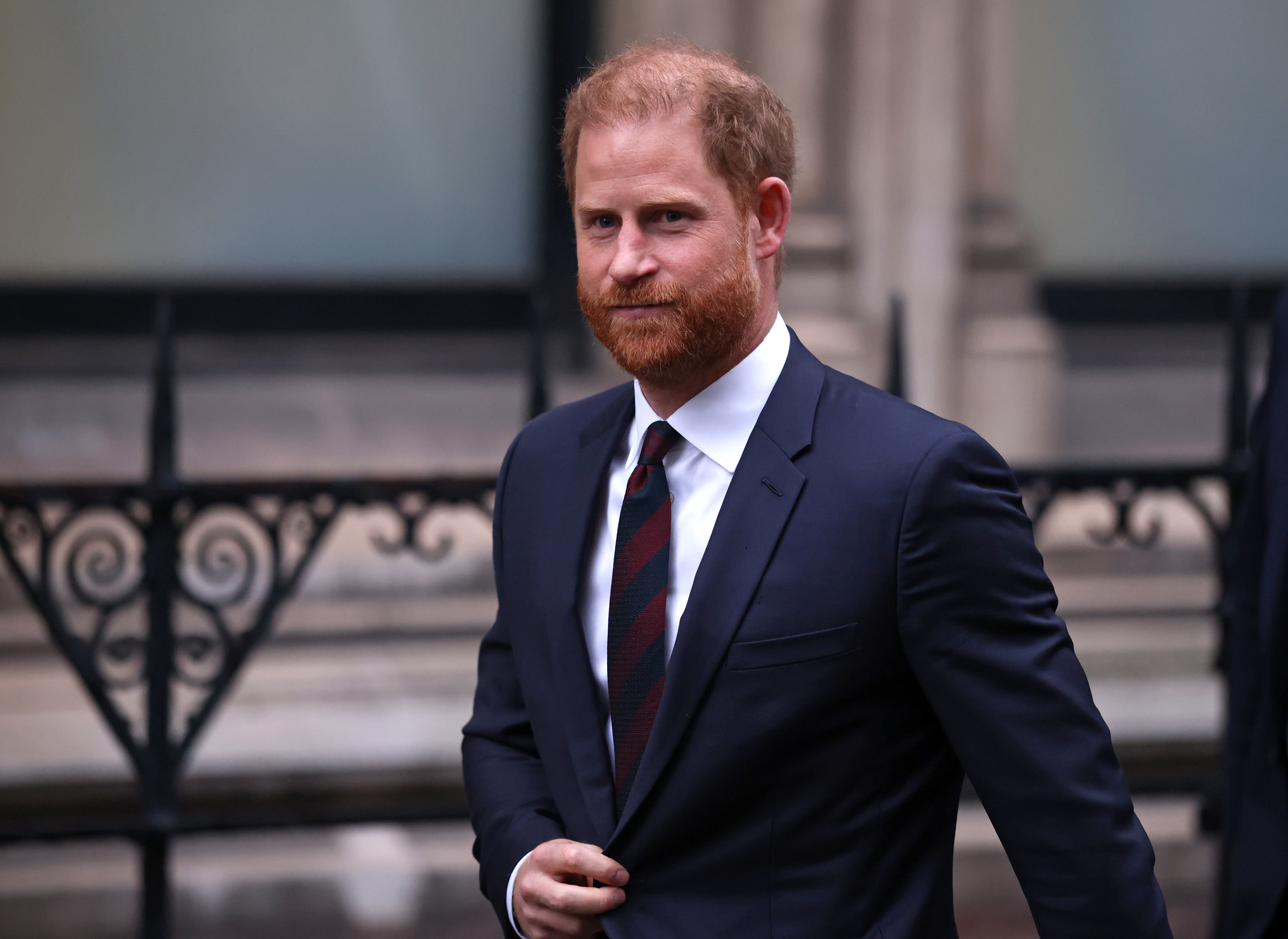 Prince Harry, Duke of Sussex departs from a court case against Associated Newspapers Ltd at The Royal Courts of Justice on 21 January 2026 in London, England. | Source: Getty Images