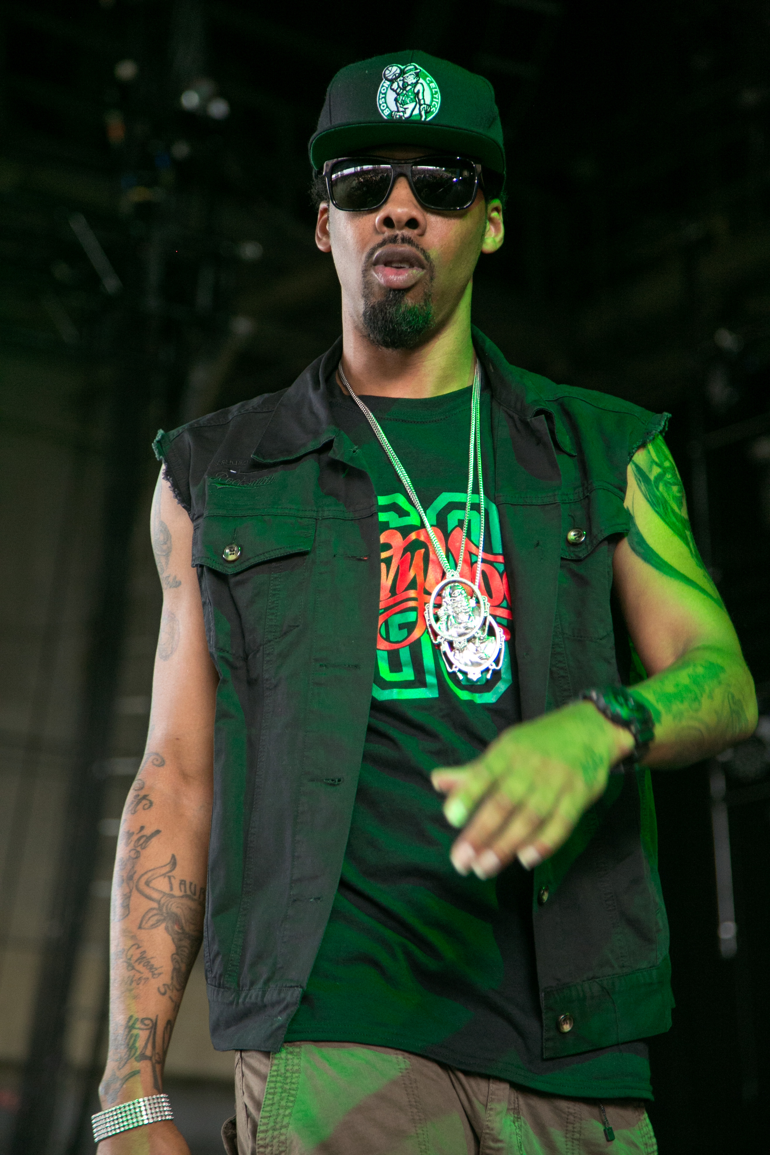 Chevy Woods performs on the opening night of the "Under the Influence" Tour at Riverbend Music Center on July 26, 2012, in Cincinnati, Ohio. | Source: Getty Images