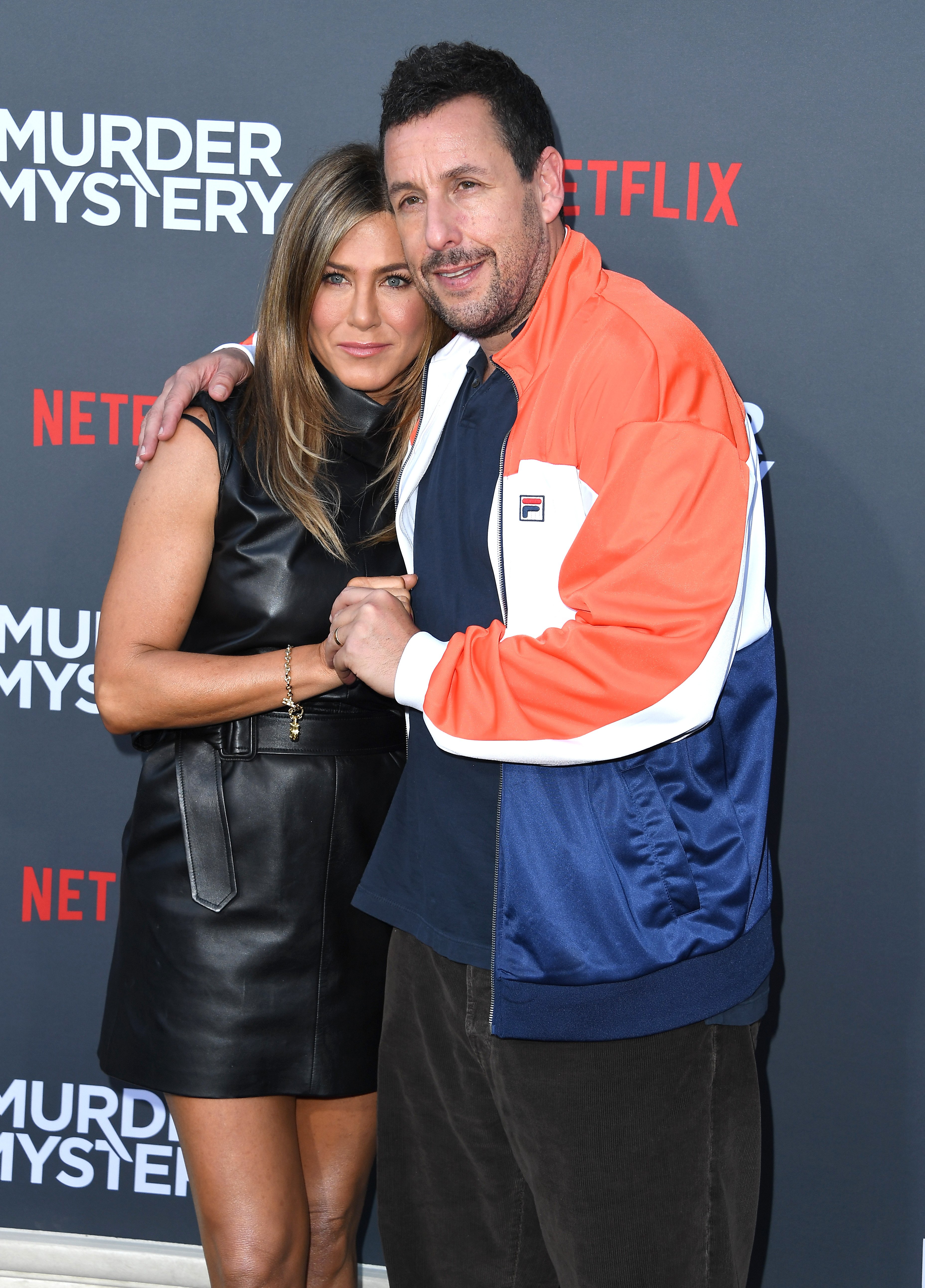 Jennifer Aniston and Adam Sandler at the LA premiere of "Murder Mystery," 2019 | Photo: Getty Images 