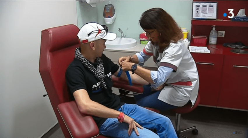 Jonathan Drutel, double transplanté cœur-poumon au départ de l'Iron Man de Nice | source : France 3 Provence-Alpes Côte d'Azur