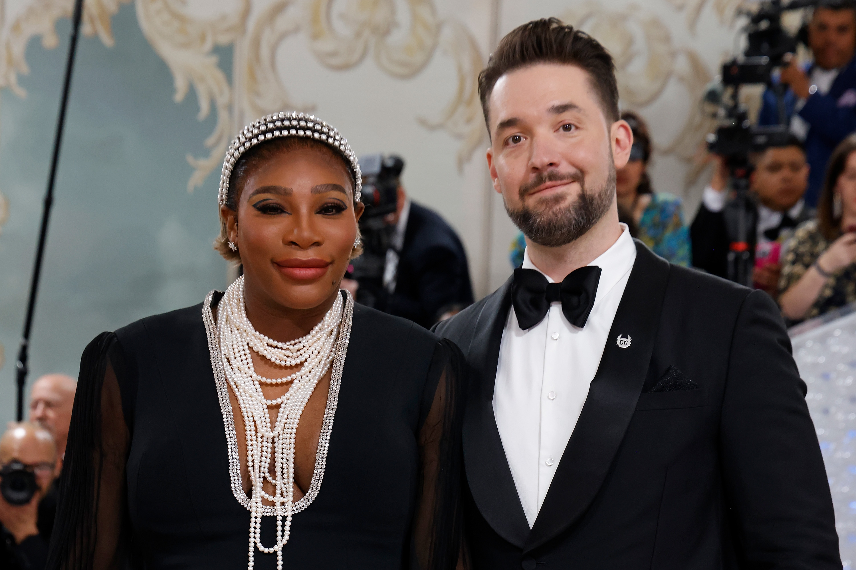 Serena Williams and Alexis Ohanian attend the 2023 Costume Institute Benefit celebrating "Karl Lagerfeld: A Line of Beauty" at the Metropolitan Museum of Art in New York City on May 1. | Source: Getty Images