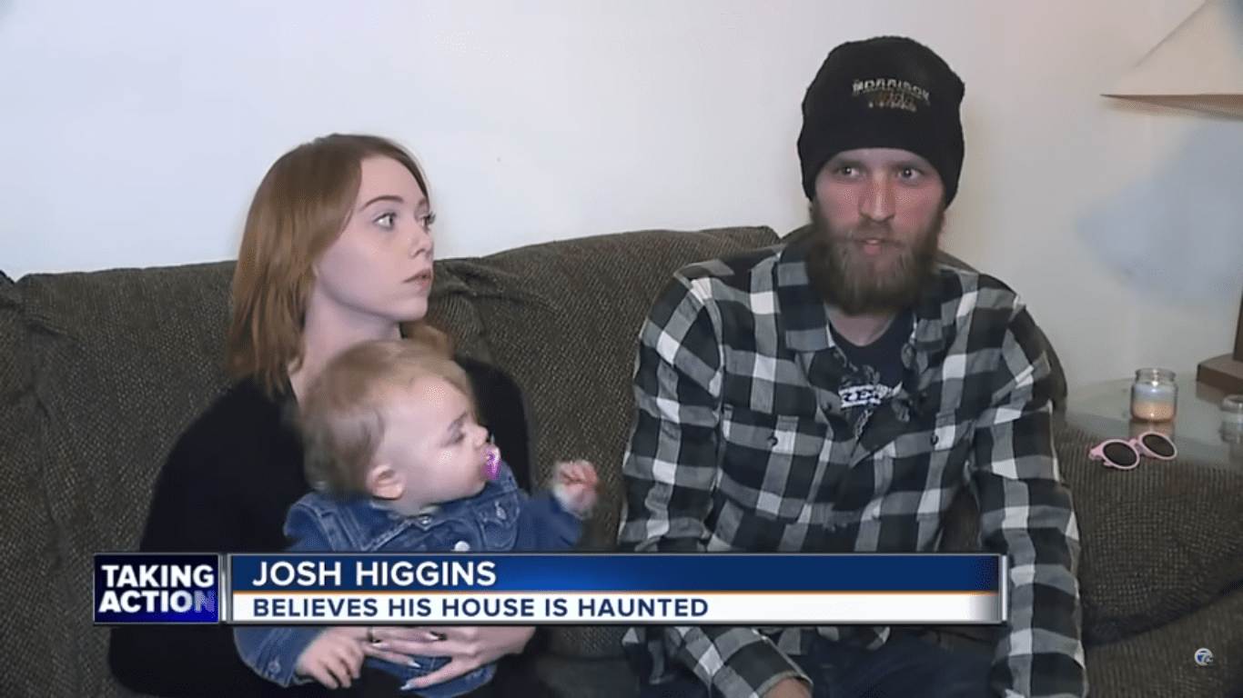 Josh Higgins, Heather Brough, and Lilly. |  Source: youtube.com/WXYZ-TV Detroit | Channel 7