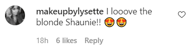 A fan reacts to Shaunie O'Neal in a blond wig  | Source: Instagram/Shaunieoneal5