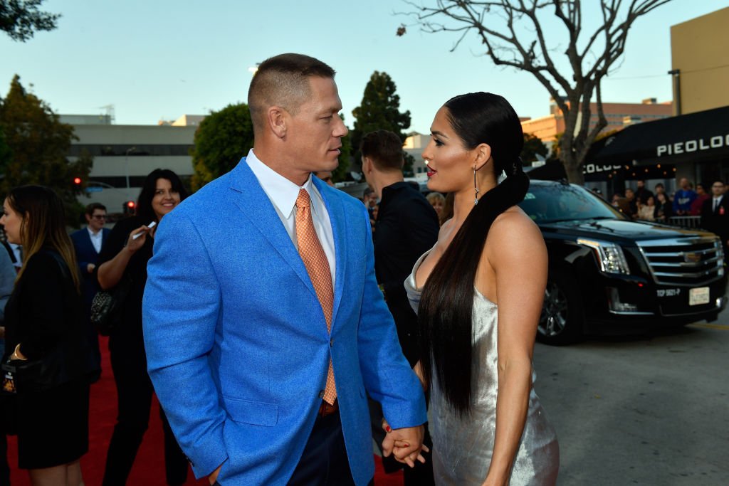 John Cena und Nikki Bella besuchen die Premiere von "Blockers" von Universal Pictures im Regency Village Theatre. (Foto von Matt Winkelmeyer) | Quelle: Getty Images